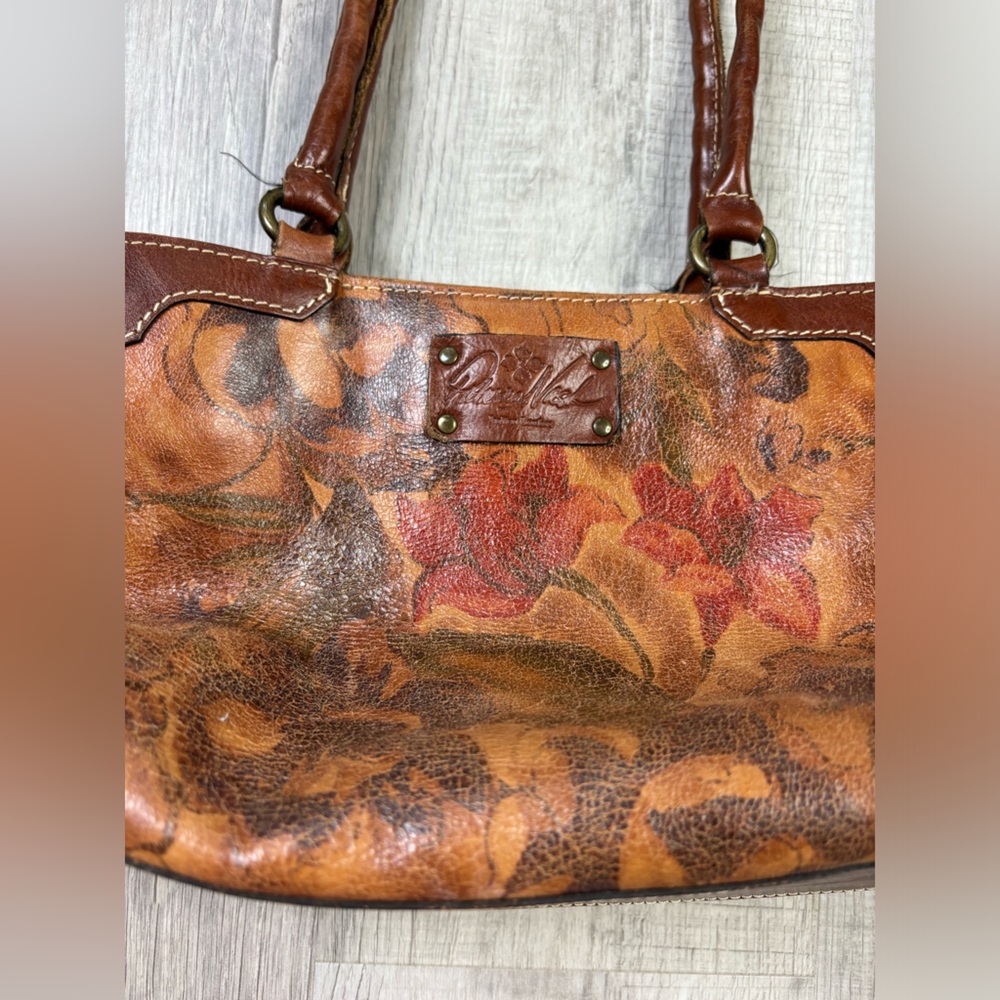 Patricia Nash Purse FABRIANO Fruit Floral Leather Satchel - Picture 2 of 5